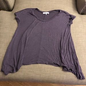 Purple trapeze hem T-shirt